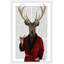 Brader «Deer in smoking vestes», reproduction d'art encadrée-1700102087