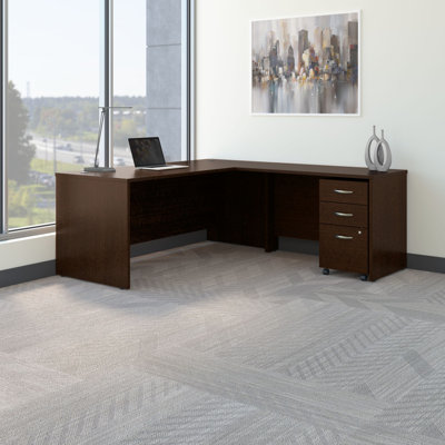Series C 72W L Shaped Desk with 48W Return and Mobile File Cabinet