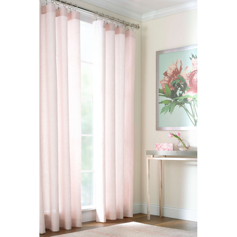Rideau luxueux en lin, Ivoire ivoire, L 115 po x L 84 po