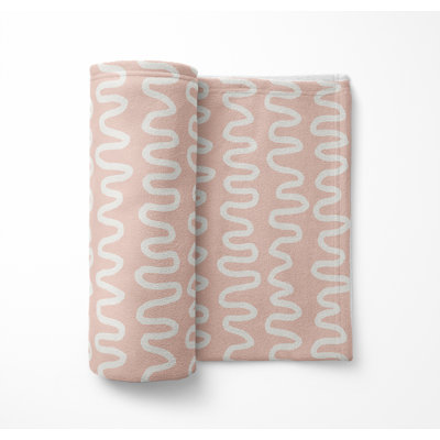 Wiggle Stripe Velveteen Fleece Blanket