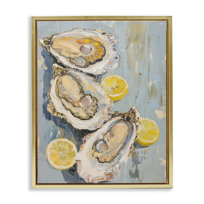  Oysters & Lemon Slices Canvas Wall Art by LSR Design Studio