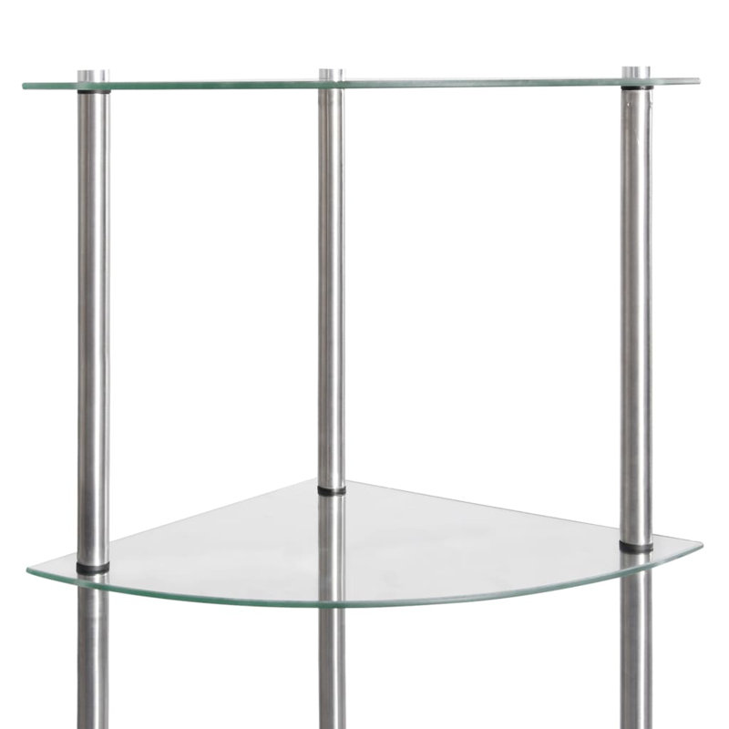 Tollette 30cm W Metal Shelving Unit, Silver