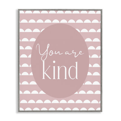 «You Are Kind Blush» rose, estampe numérique, design par Christine Simpson Art