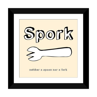 Art encadré «Enamul Kitchen Spork (Ni ni une cuillère ni une fourchette)»