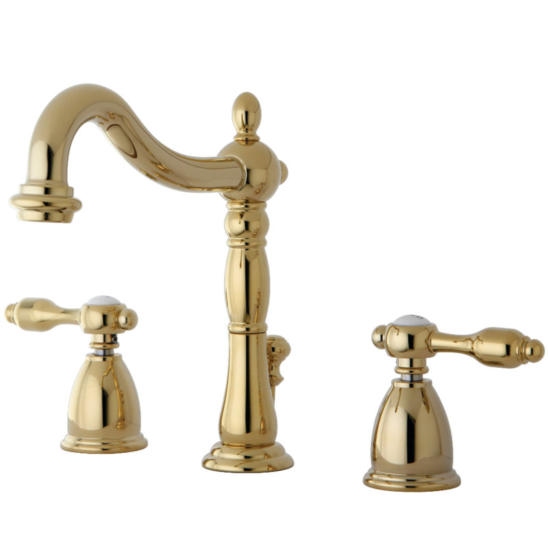 Robinet de salle de bain espacé Kingston, Laiton poli