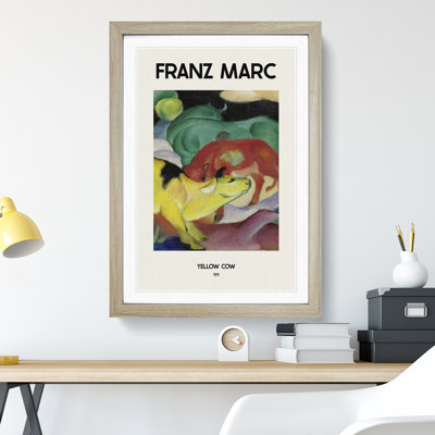 The Yellow Cow Vol.2 by Franz Marc - Picture Frame Painting