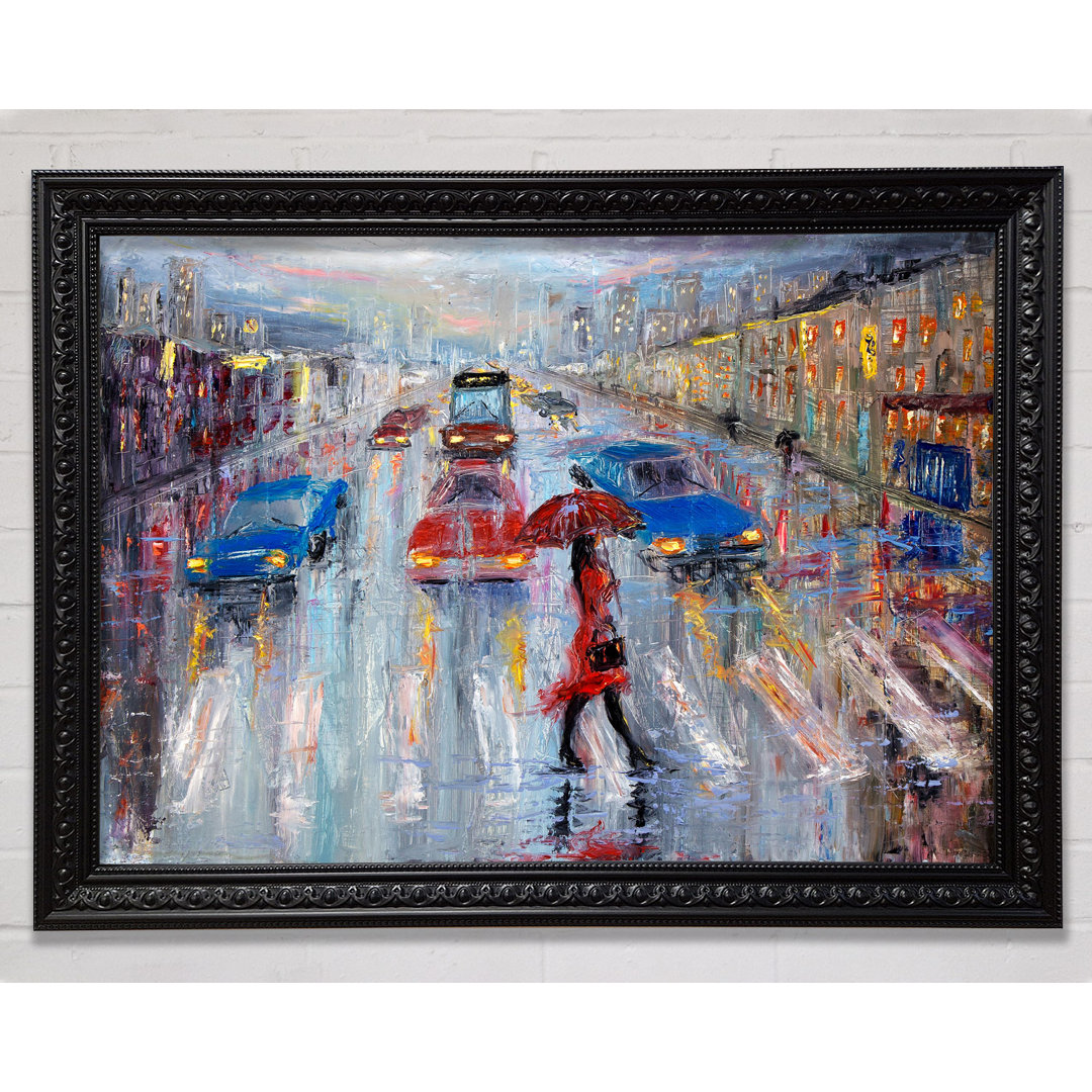 Walk In The Rain - Einzelne Bilderrahmen Kunstdrucke