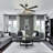  5 - Blade Smart LED Standard Ceiling Fan with Light Kit Included, Remote Control