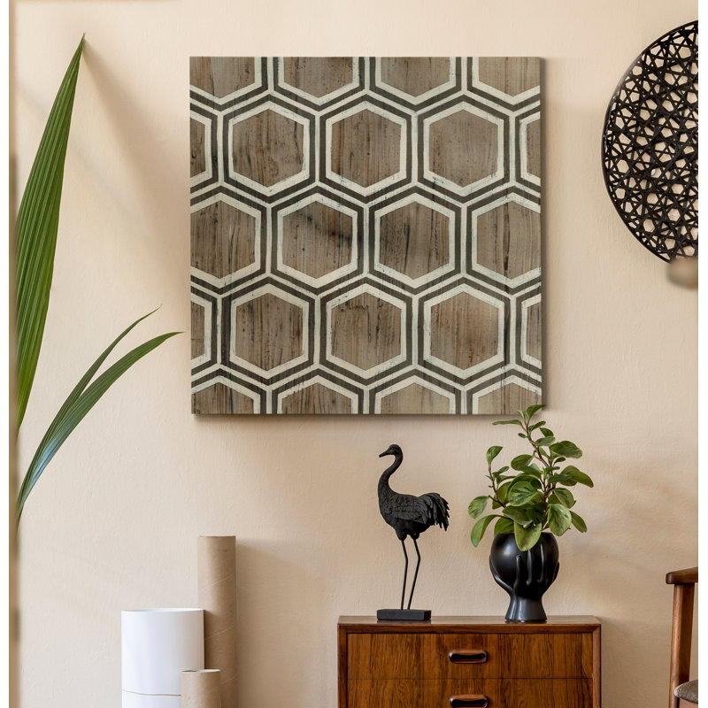 «Driftwood Geometric IV», reproduction sur toile tendue, H 24 po x l 24 po x P 1 po