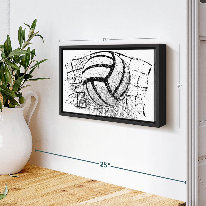«Grunge Volleyball Canvas Print», 9" H x 13" W