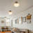 Brass Flush Mount Ceiling Light with Milk Glass Shade