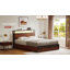 Lit Livia moderne King Full avec 4 tiroirs et tête de lit ouverte avec rangement, lampe DEL réglable et station de recharge, sommier non requis-957166410-960648542