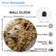 Horloge murale élégante en forme de tête de lion, horloge murale moderne en verre 12 po