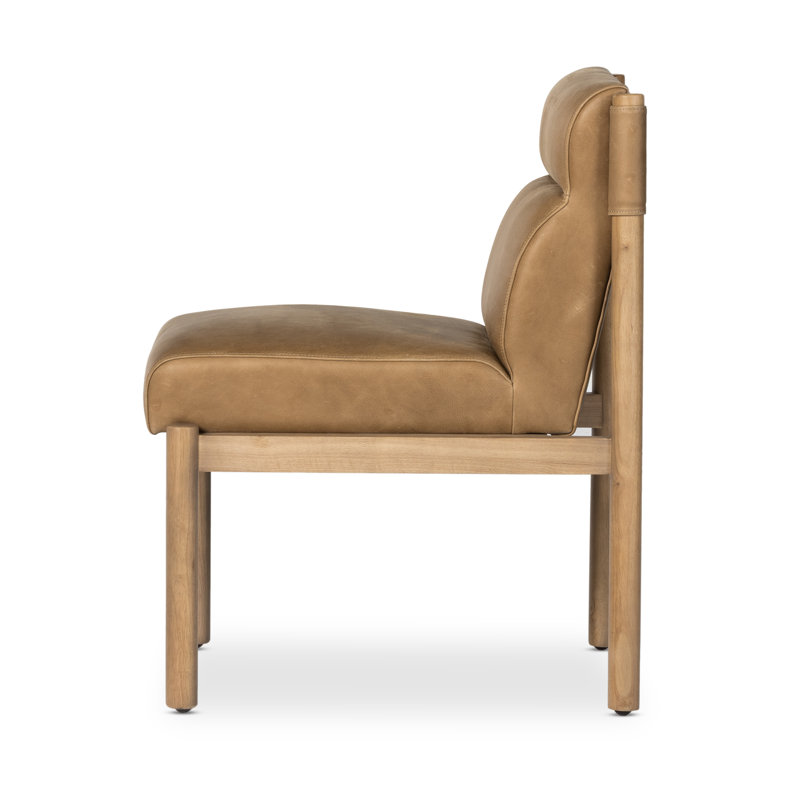Kiano Upholstered Dining Chair, Palermo Drift Genuine Leather