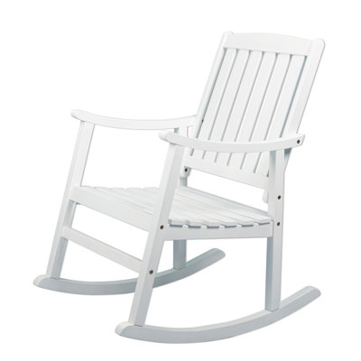Chaise berçante en bois massif Armany Nesta