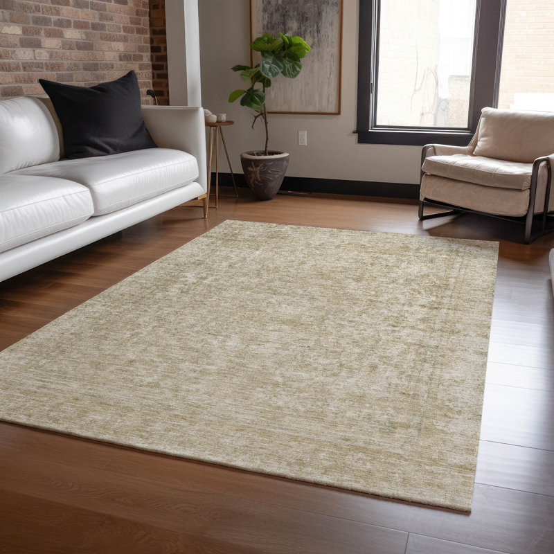 Tapis intérieur / extérieur brun clair Felissae, 9 pi x 12 pi