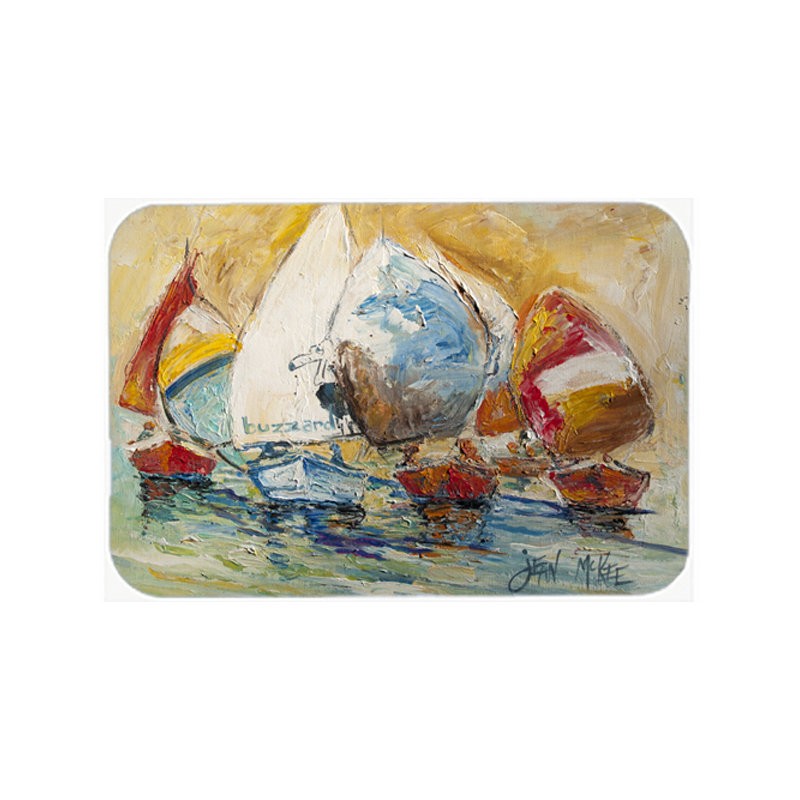 Planche à découper en verre caroline trésors buzzards Sailboat