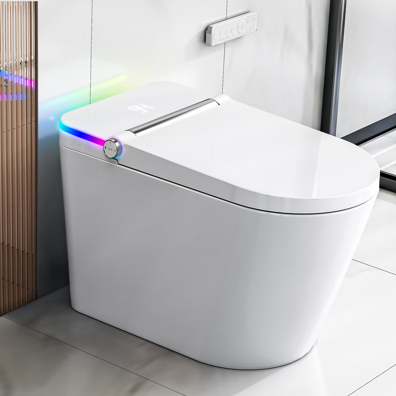 YULIKA 1.32 GPF Smart Bidet Toilet with Heated Seat, Warm Air Dryer & Automatic Flush