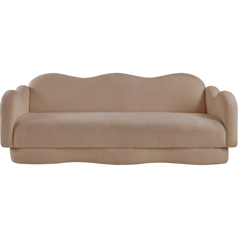 Canapé Redwan, Tissu beige en peluche