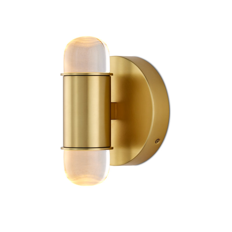 Capsule 2 - Light LED Armed Sconce, Brass