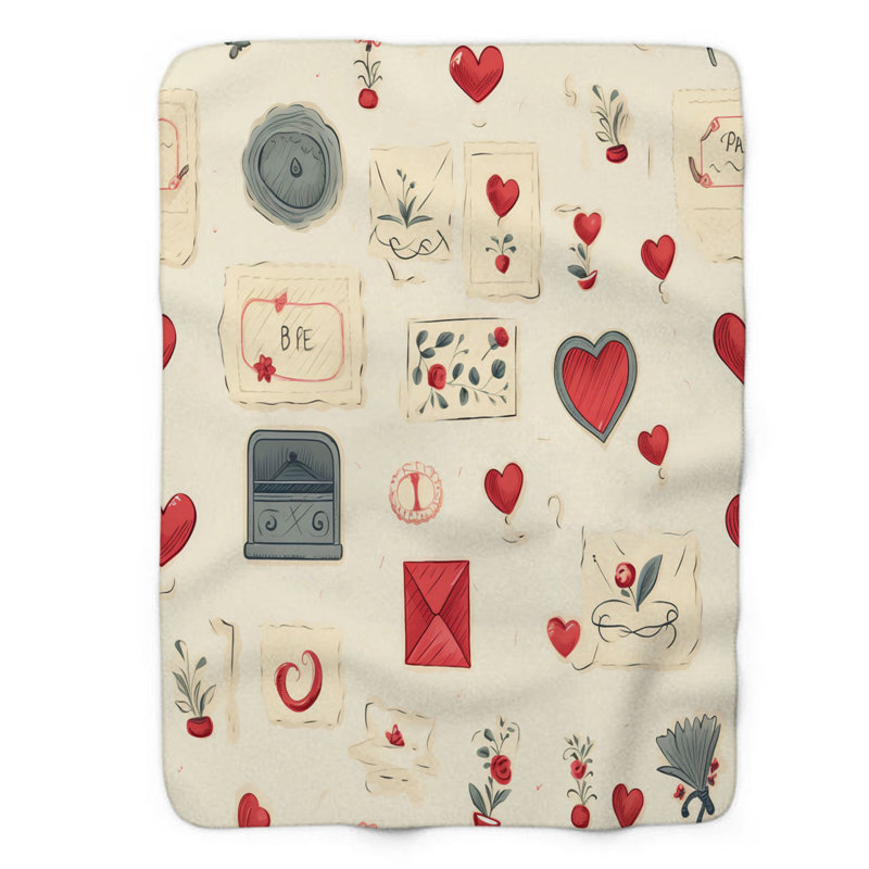 Retro Note - Couverture sherpa de qualité supérieure 1 pièce, L 60 po x L 80 po