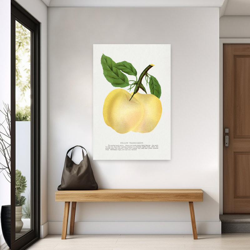 Art mural jaune sur fond jaune, H 60 po x l 40 po