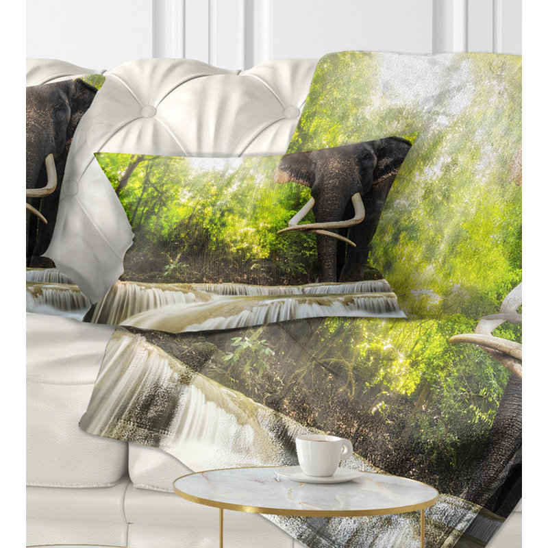 Oreiller en erawans avec coussin lombaire éléphant