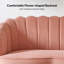 Donata 128cm W Modern Velvet 2 Seat Sofa with Tufted Flower-Shaped Back-2116205032