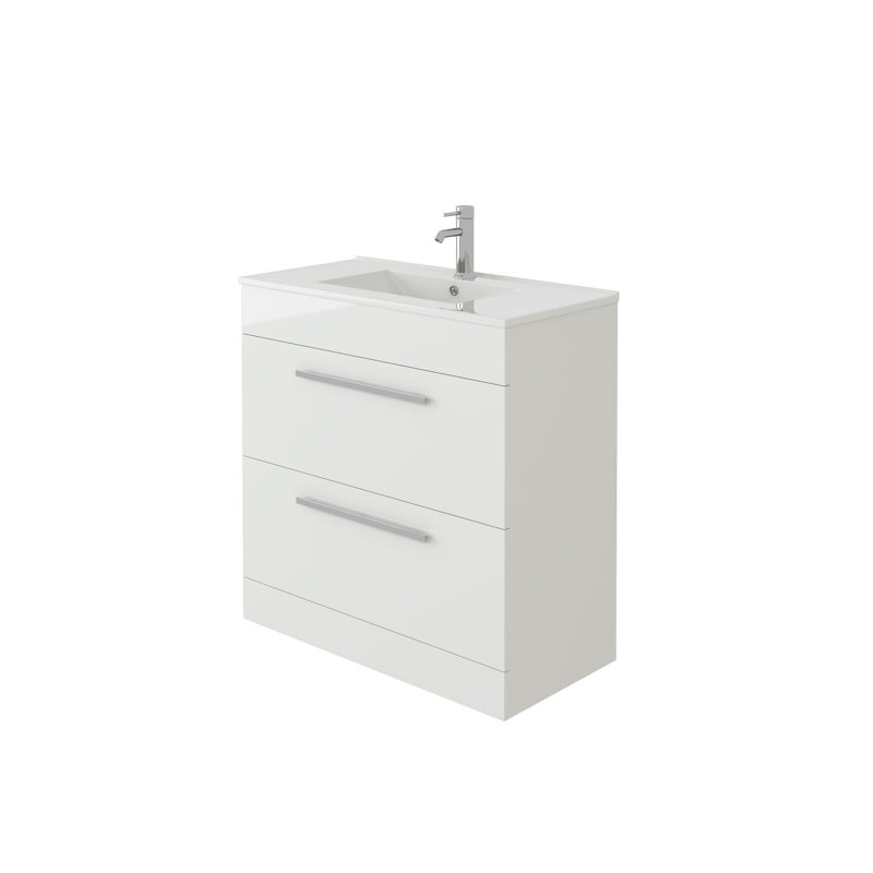 VeeBath Desire Venus 500 White FS Unit and Slim-Edge Basin