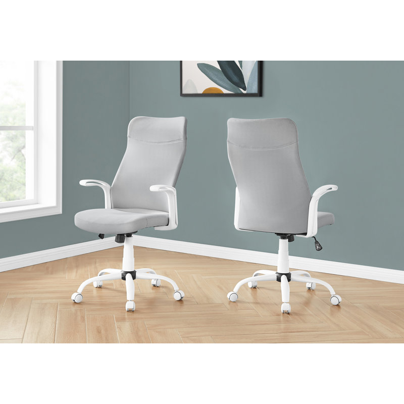 Office Chair, White, White, Mesh