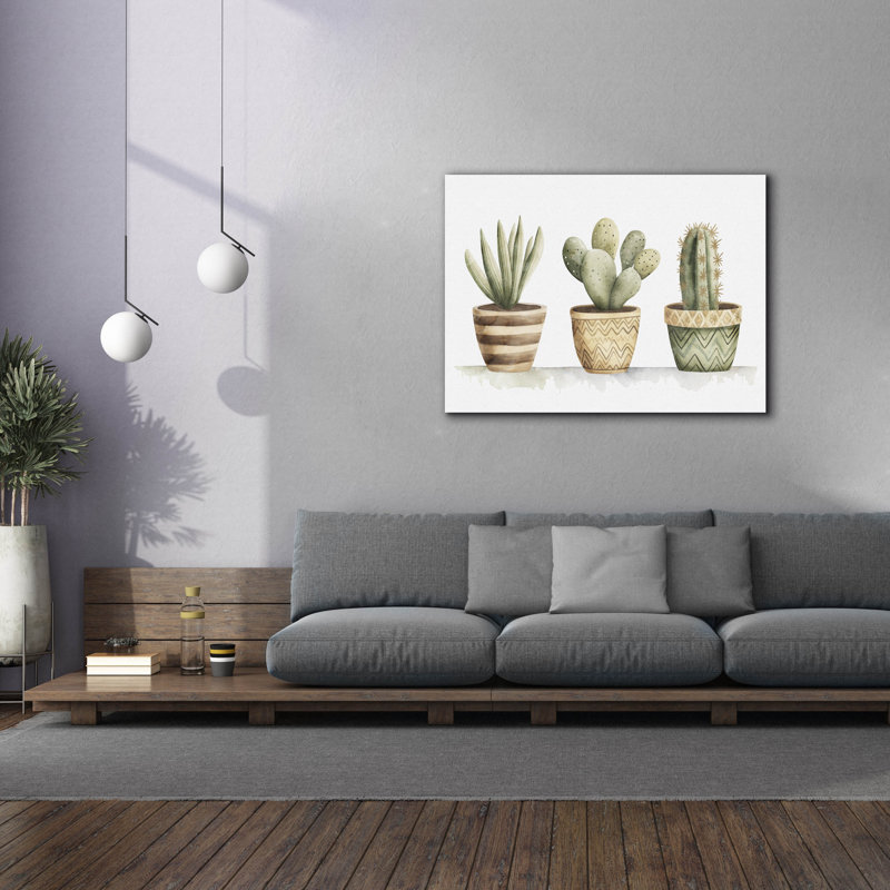 «Cactus Garden» par Svetlana Aleynikova, art mural sur toile, H 40 po x l 54 po