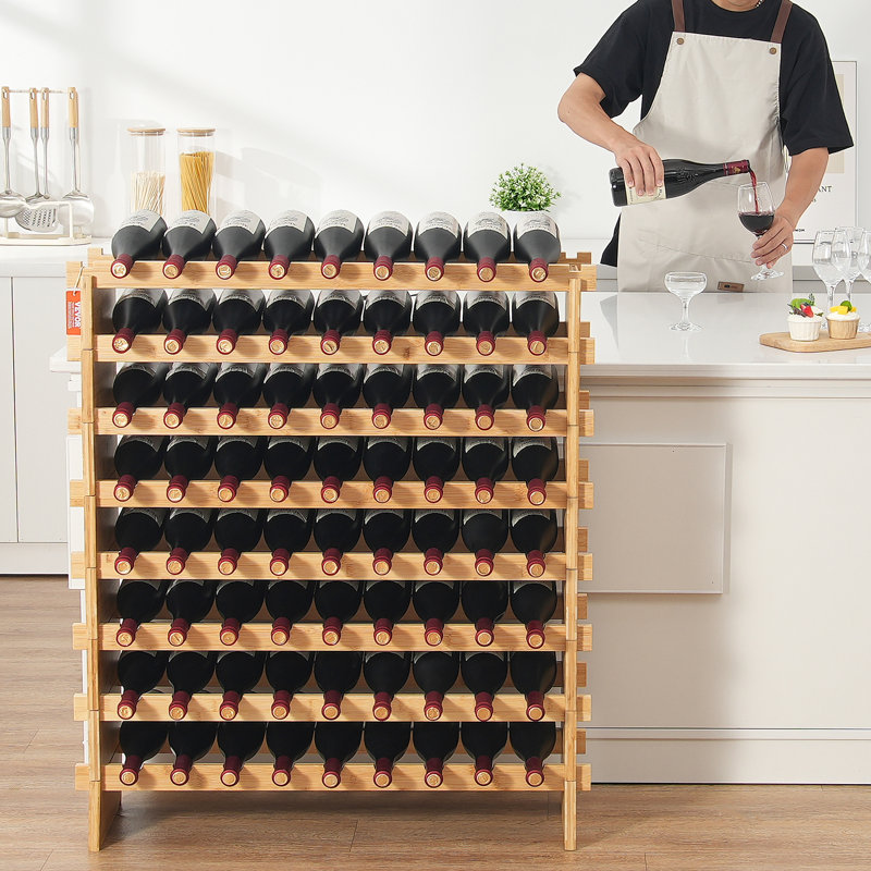 Wine Bottle Rack Satin Nickel