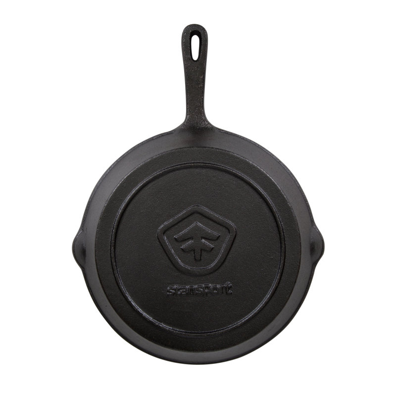 Pre-Seasoned Black Cast Iron Frying Pan Set, 3 Pieces