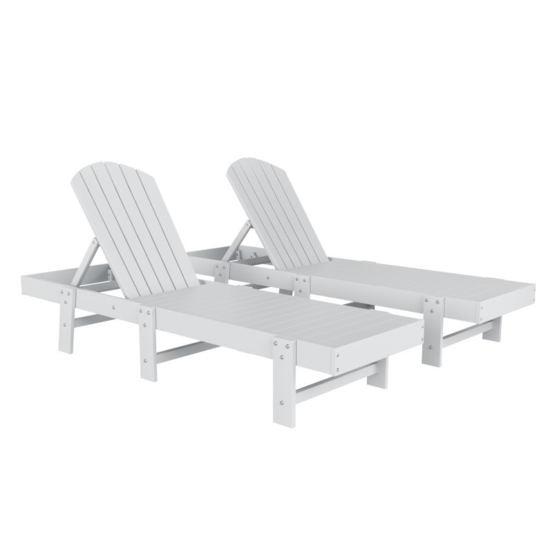 Ensemble de chaises longues inclinables 77,6 po Altura, Blanc