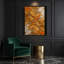 Abstrait art fluide sur toile brune 9-424381377