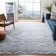 Tapis ivoire / bleu marine à motif géométrique Cobos