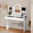 35.5" W Makeup Vanity With Led Lighted Mirror And Power Outlet-1789607209