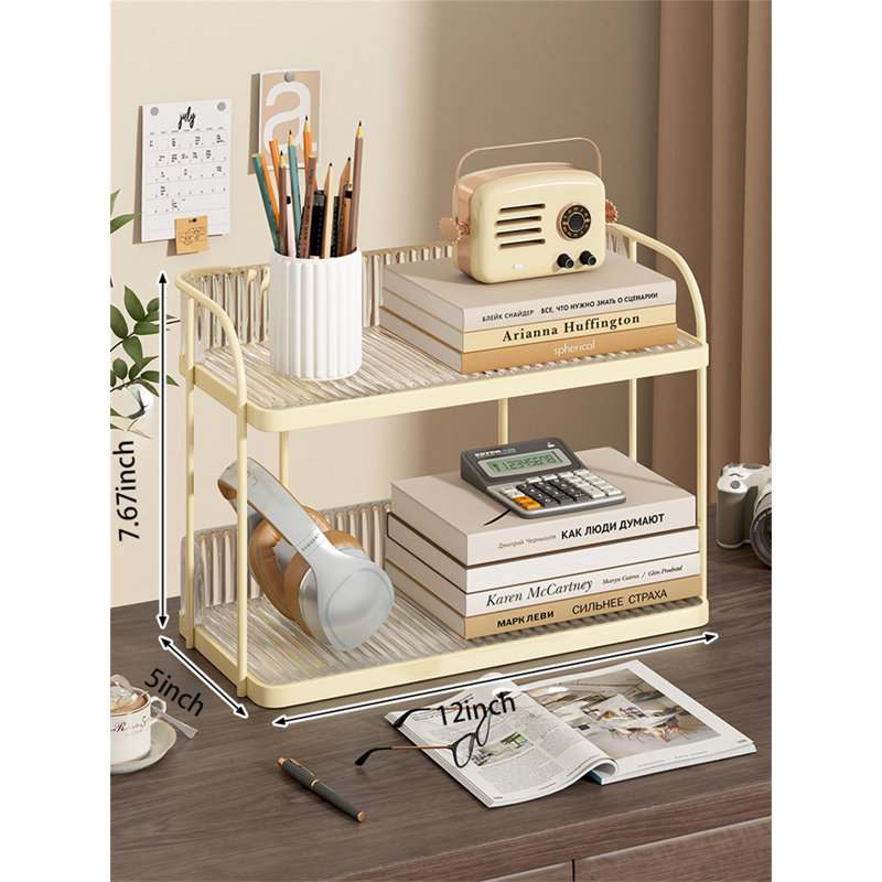 Giyanna Metal Desk Organizer, Clear