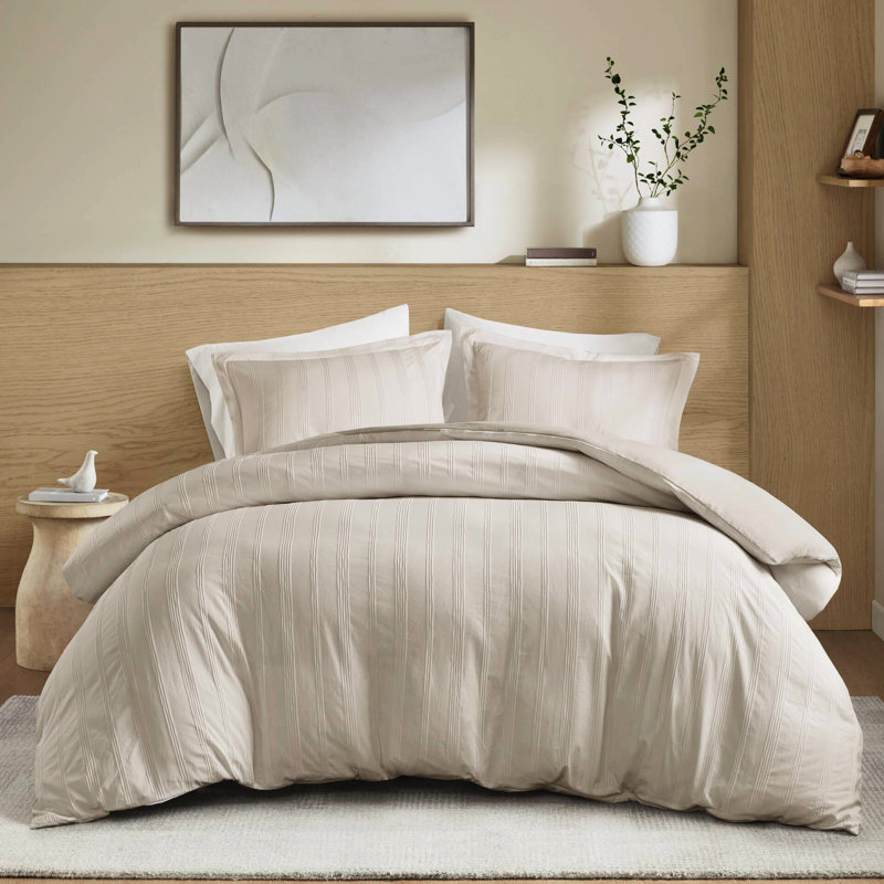 3 couettes avec attaches d'angle intérieures, froissées, toxiques, convenant aux chambres de style scandinave