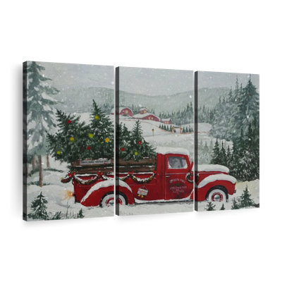 «Camion rouge de Noël», 3 pièces