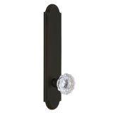 Grandeur Arc Tall Plate Privacy with Fontainebleau Crystal Door Knob