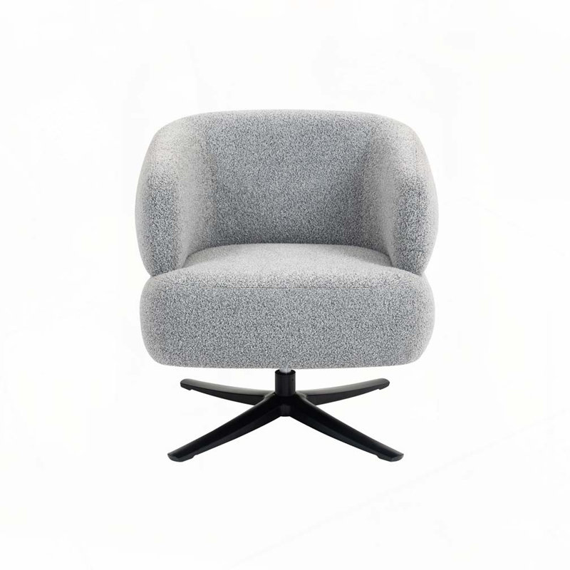 Chaise d'appoint pivotante rembourrée, Gris antique