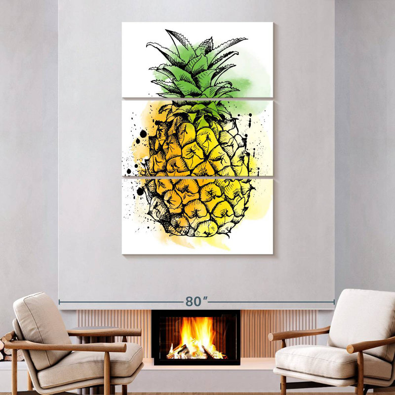 Yarlin Tropical Pineapple, 74" H x 48" W