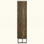 Armoire d'appoint à 8 tablettes en chêne rustique et bronze industriel