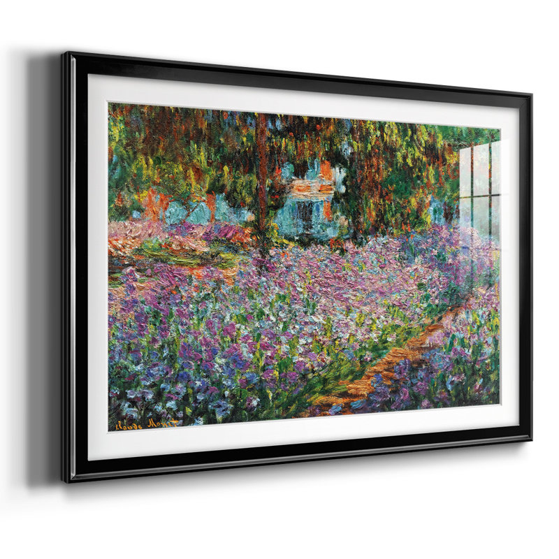Iris in Monet's Garden, 1900 03, reproduction d'art encadrée, Noir, H 19 po x l 27 po x P 1,5 po