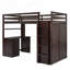 Lit mezzanine simple avec bureau et garde-robe