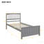Lit plateforme en bois simple, gris