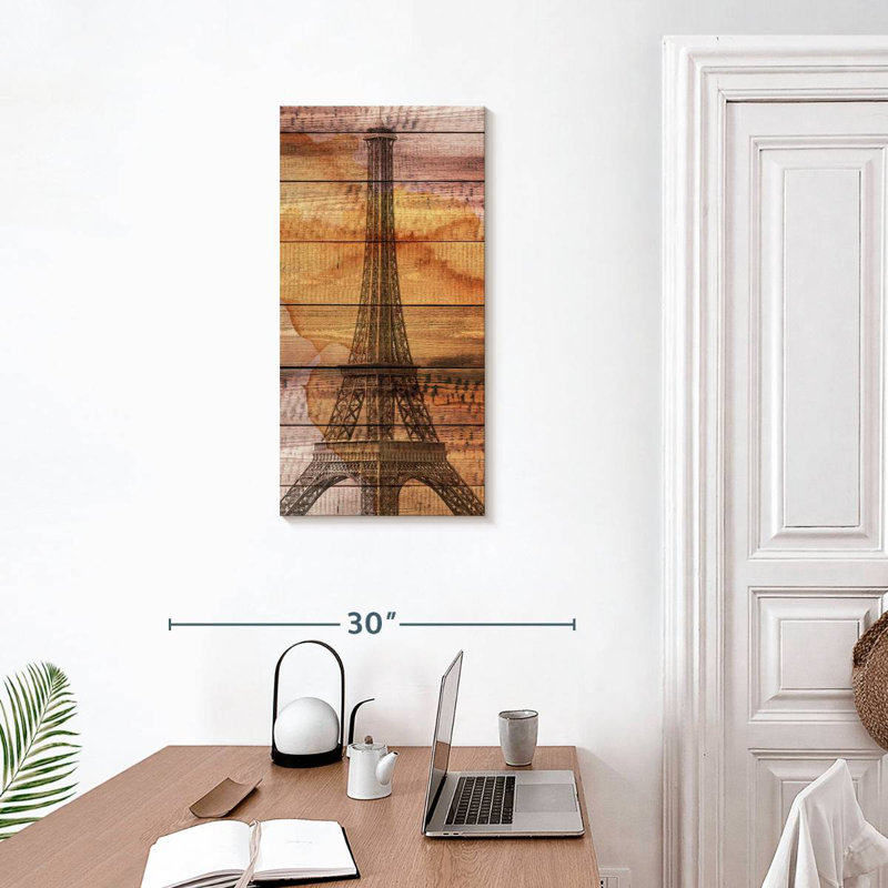 Tour Eiffel en bois, H 30 po x l 15 po