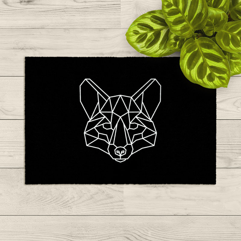Fußmatte Modern Printed - Waschbare Türmatte bedruckt Bär 50 x 75 cm