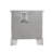White 2-Drawer Nightstand With Floral Motifs